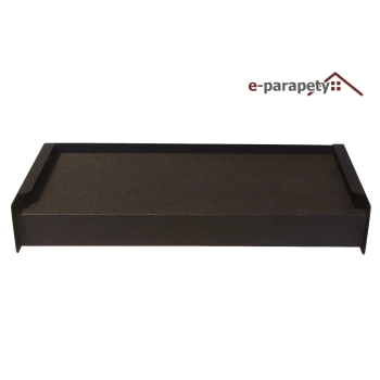 Parapet zewnętrzny stalowy Czarny MAT 9005MAT