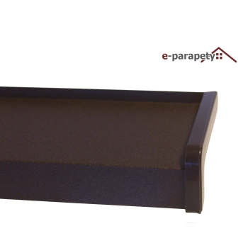 Parapet zewnętrzny stalowy Ciemny brąz MAT 8019MAT