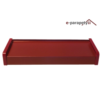Parapet zewnętrzny stalowy Czerwony 3011