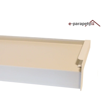 Parapet zewnętrzny stalowy Szarobiały 9002
