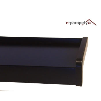 Parapet zewnętrzny stalowy Czarny 9005